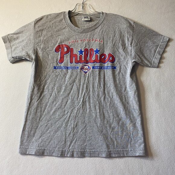 Philadelphia Phillies Lee Sport Shirt Mens L Gray Mlb Baseball - Picture 1 of 9